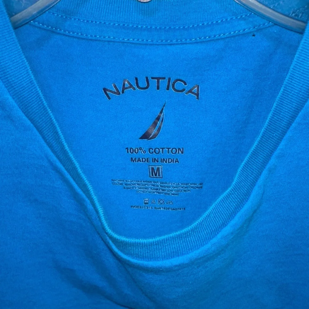 L. Nautica Men's Bright Blue Tee
